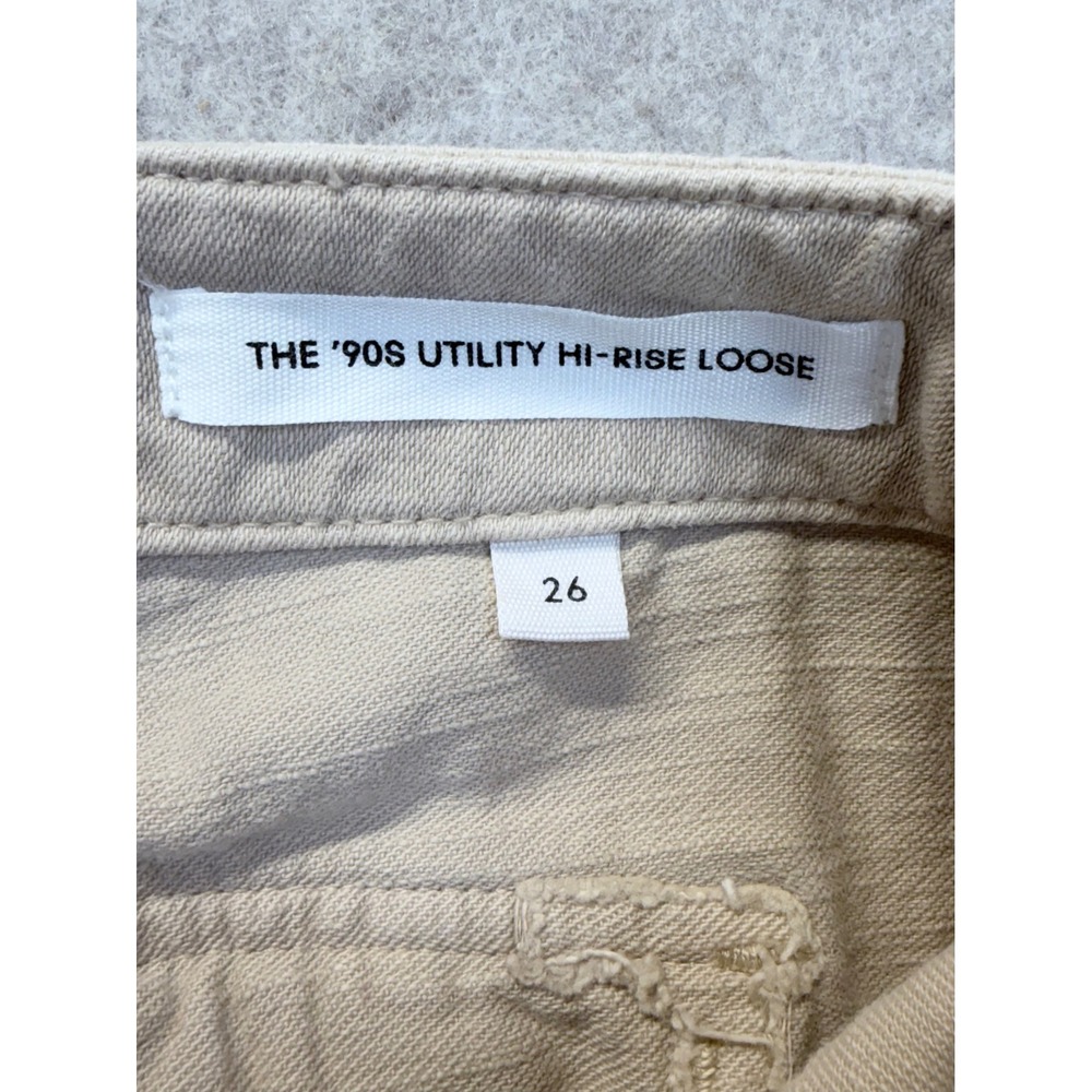 Denim‎ Forum The '90s Utility Hi-Rise Loose Pants Women 26 Beige Tan Carpenter - Picture 4 of 11